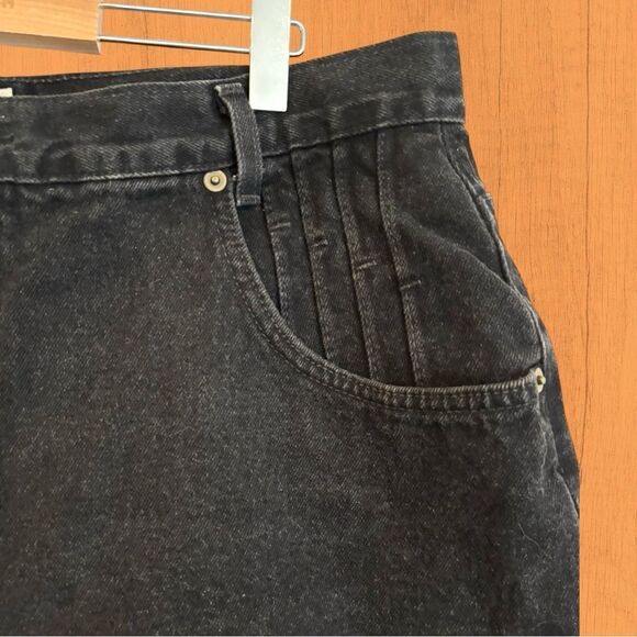 90s vintage French Dressing black high waisted denim shorts - Picture 3 of 11